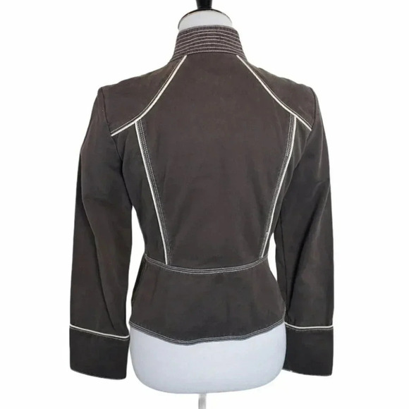 Mossimo S‎ brown/white fitted boho blazer/jacket - Picture 4 of 6